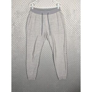 Lululemon At Ease Joggers Men's Medium Heathered Melody Gray Textured Knit EUC